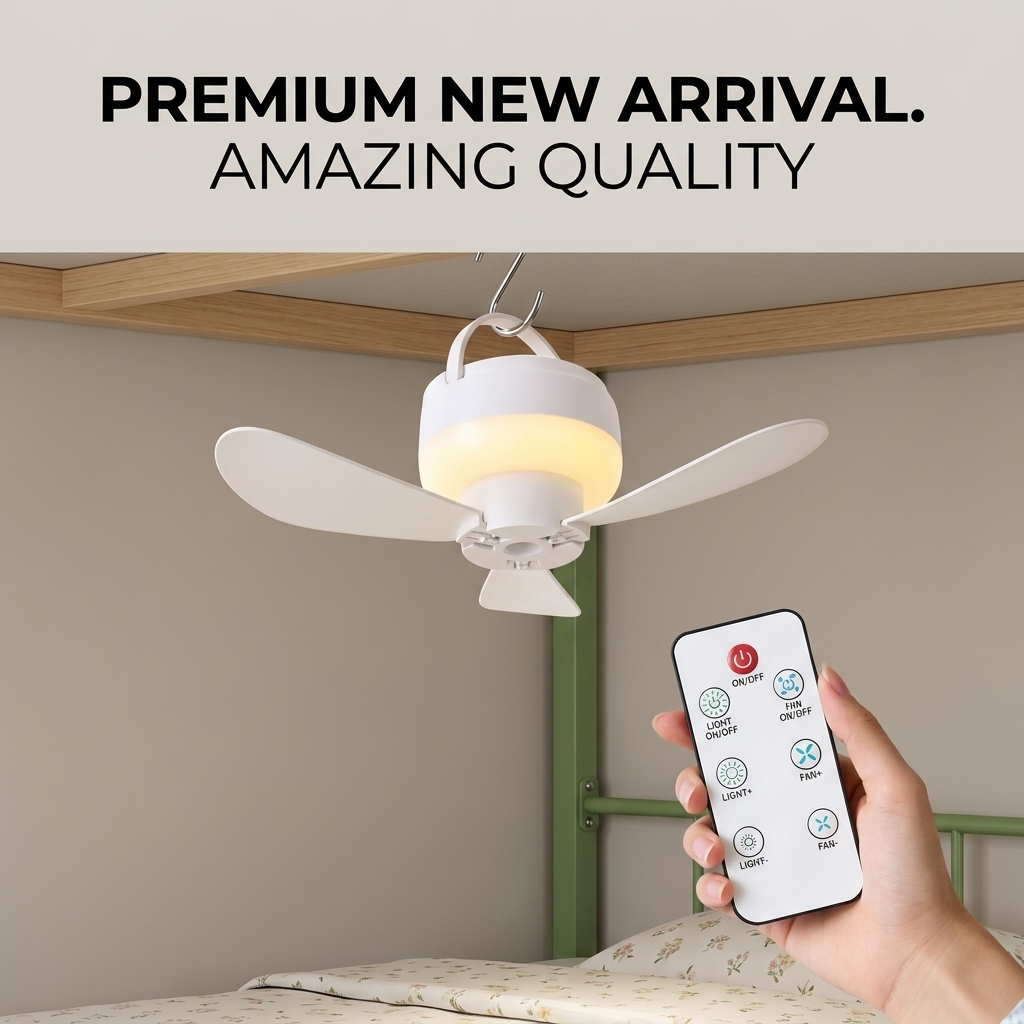 Outdoor Camping Ventilator - Ventilador de Teto Pequeno Portátil USB