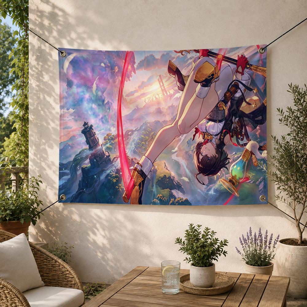 Outdoor Camping Rpg - Bandeira decorativa da série Game Fantasy