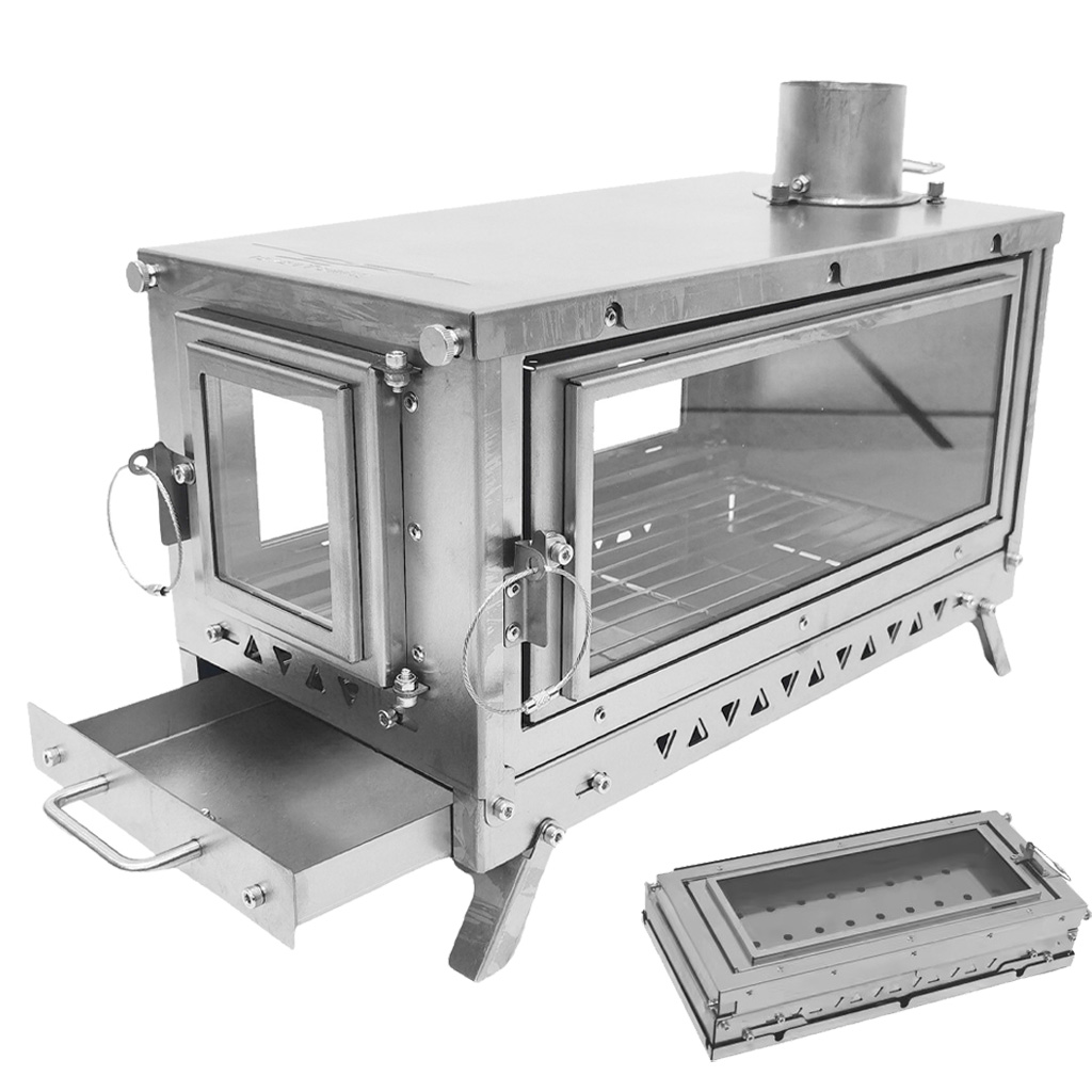 Outdoor Camping Wood Burning Stove - Fogão de Barraca de Titânio DANCHEL