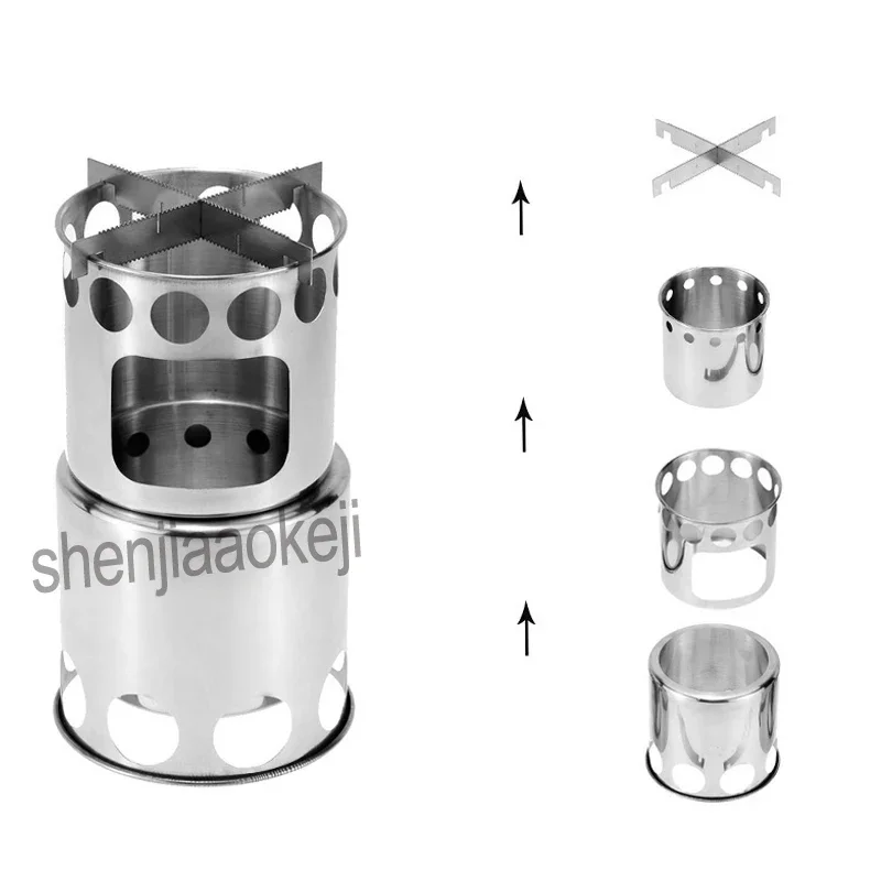 Outdoor Camping Wood Burning Stove - Novo Fogão de Camping Multifuncional em