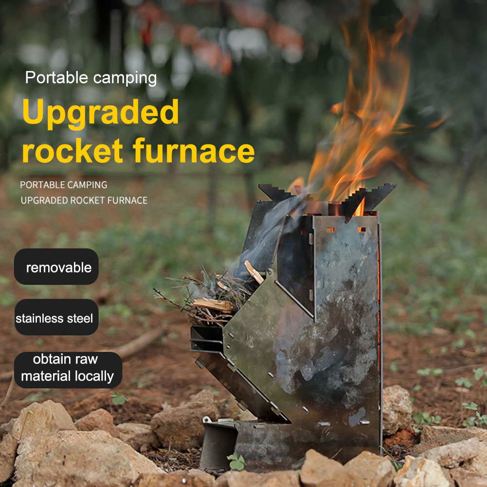 Outdoor Camping Wood Burning Stove - Fogão a Lenha Portátil Desmontável para