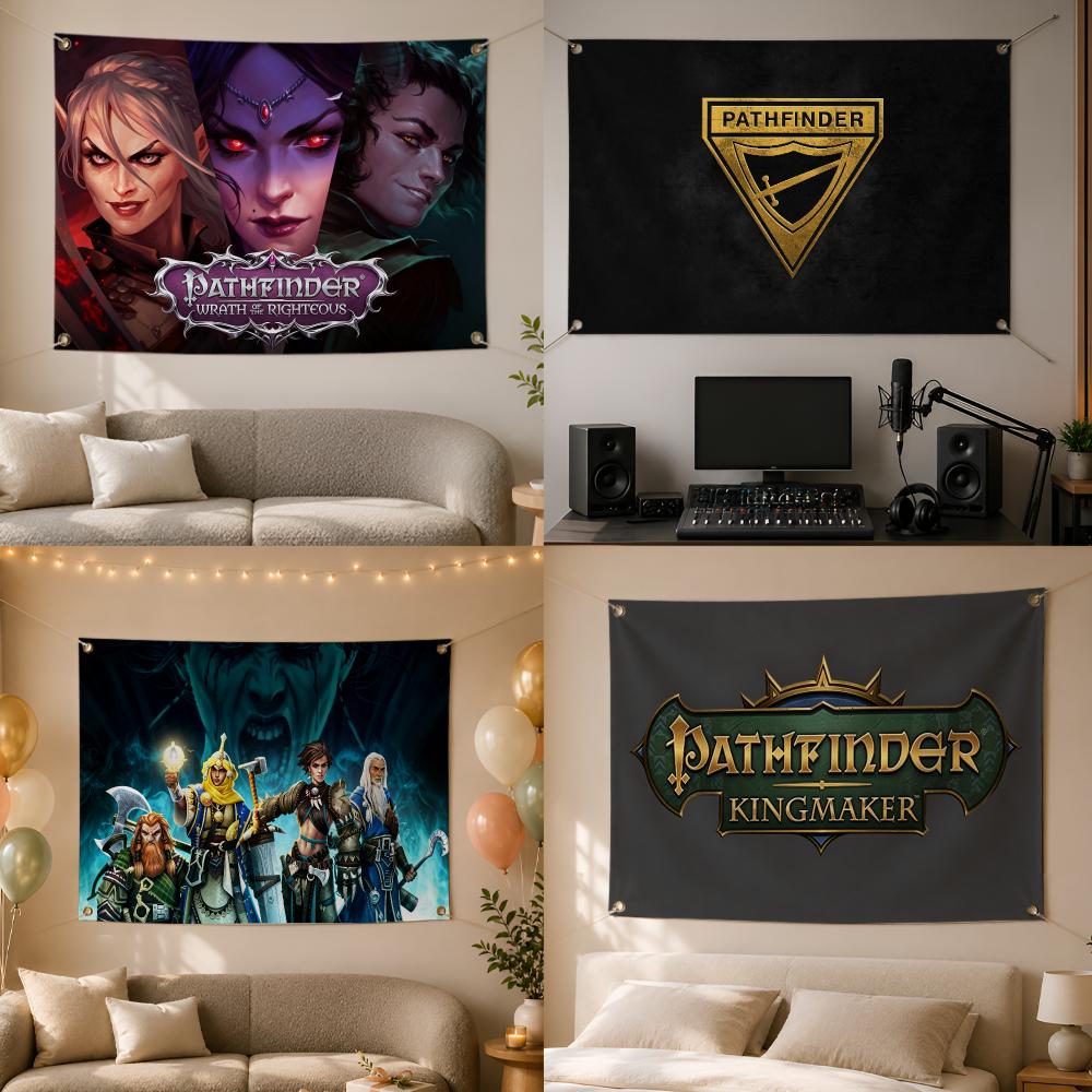 Outdoor Camping Rpg - Bandeira de parede com tema de