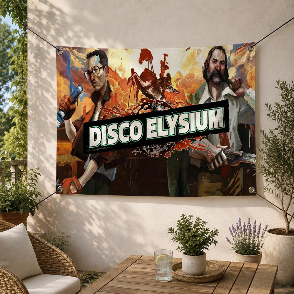 Outdoor Camping Rpg - Bandeira Decorativa Game-Disco Elysium RPG Fantasy