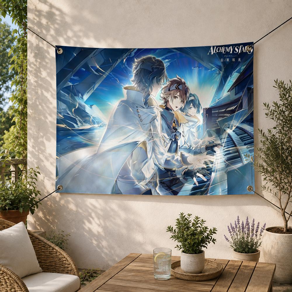 Outdoor Camping Rpg - Bandeira decorativa com tema de RPG