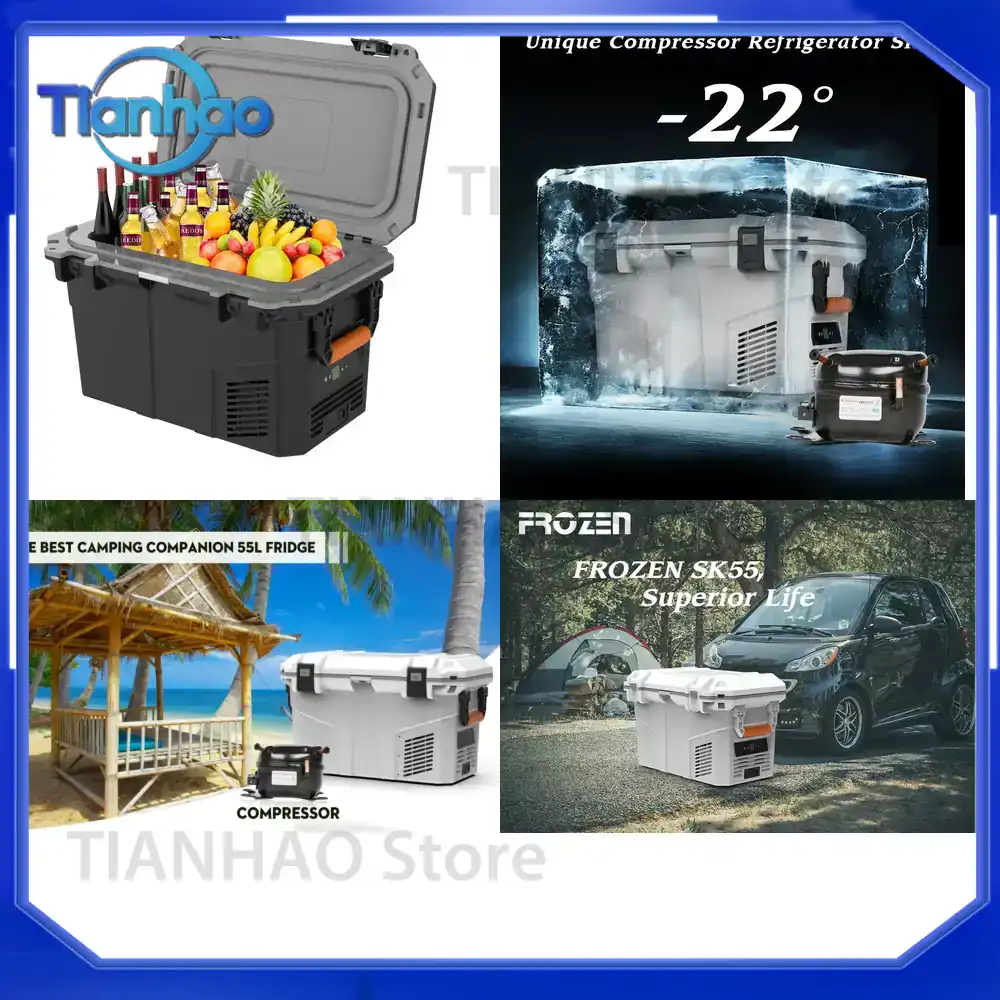 Outdoor Camping Fridge - Refrigerador Portátil Compressor Congelador Caixa Térmica