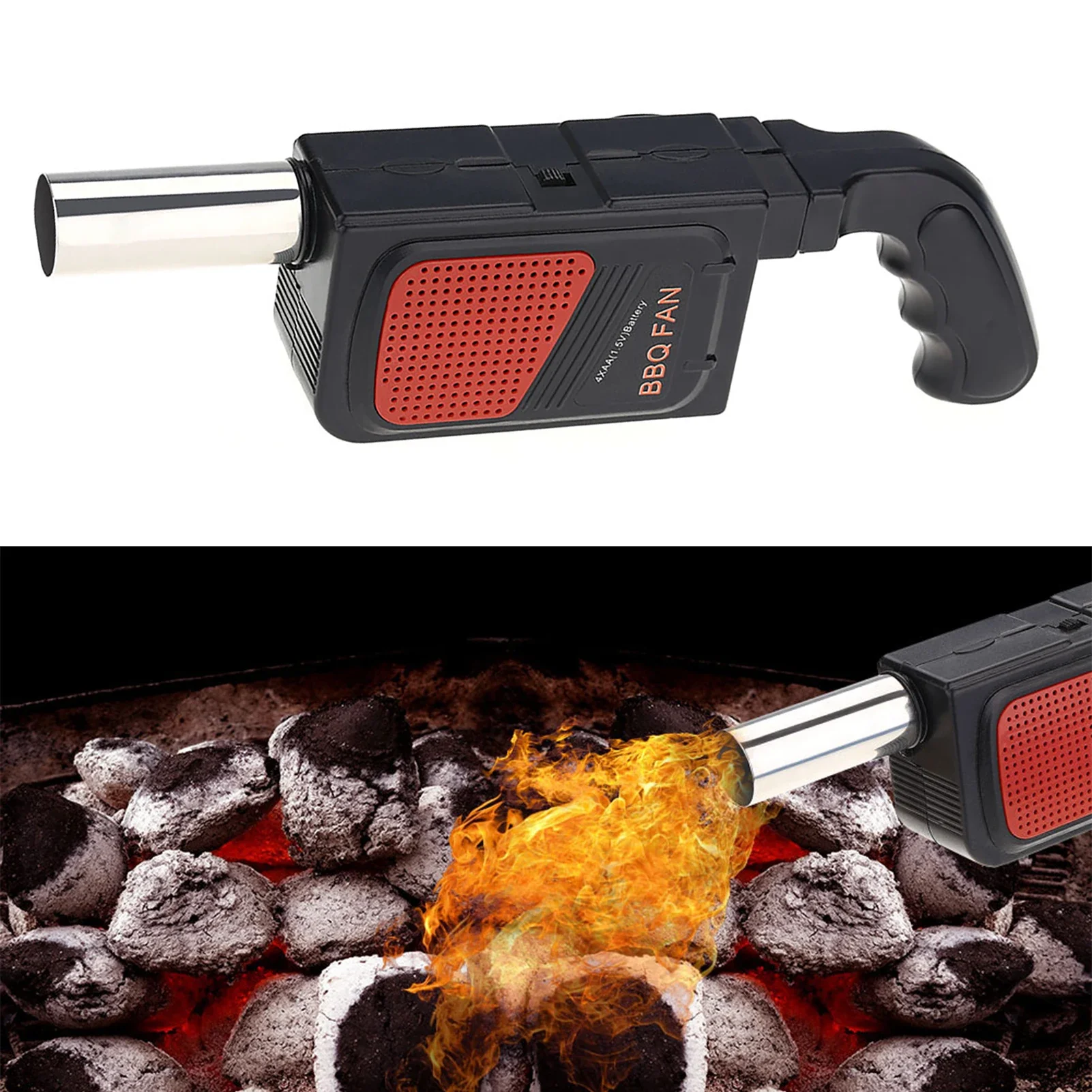 Outdoor Camping Activities - Ventilador Elétrico Portátil para Churrasco, Soprador