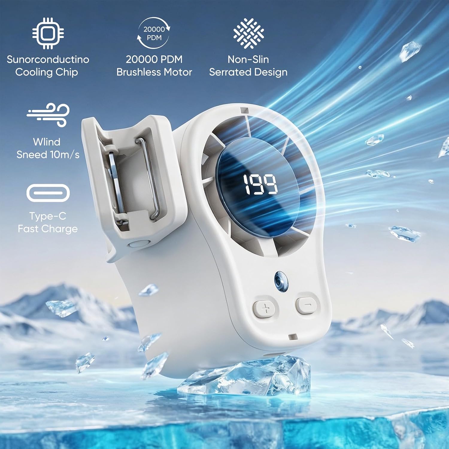Outdoor Camping Ventilator - Ventilador de Ar Condicionado Portátil com