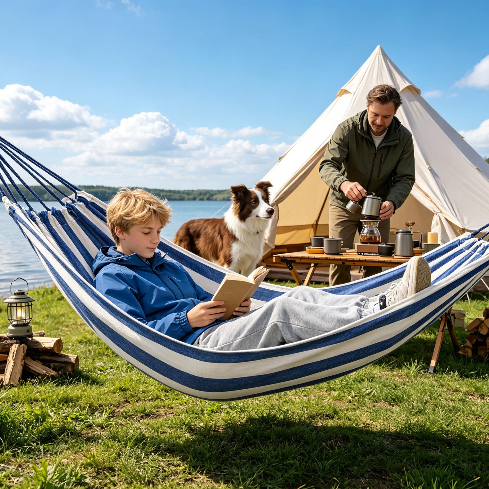 Rede de descanso portátil 200x - Camping Hammock avaliação e preço