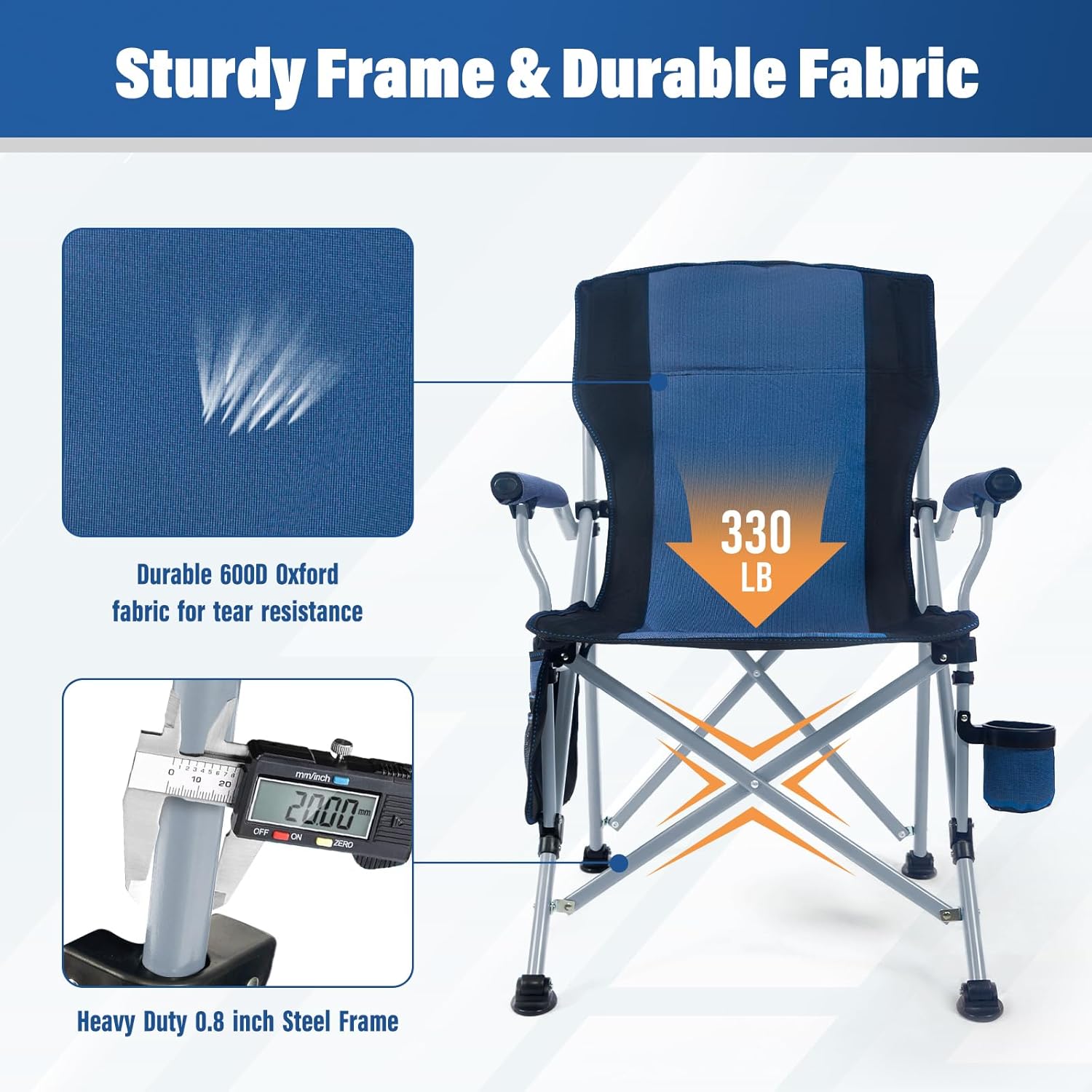 Cadeira de Camping Portátil e  - Outdoor Camping Recliner Chairs avaliação e preço