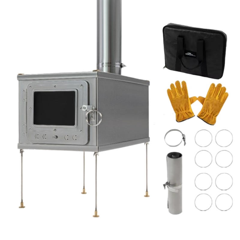 Fogão dobrável leve titânio li - Outdoor Camping Wood Burning Stove avaliação e preço