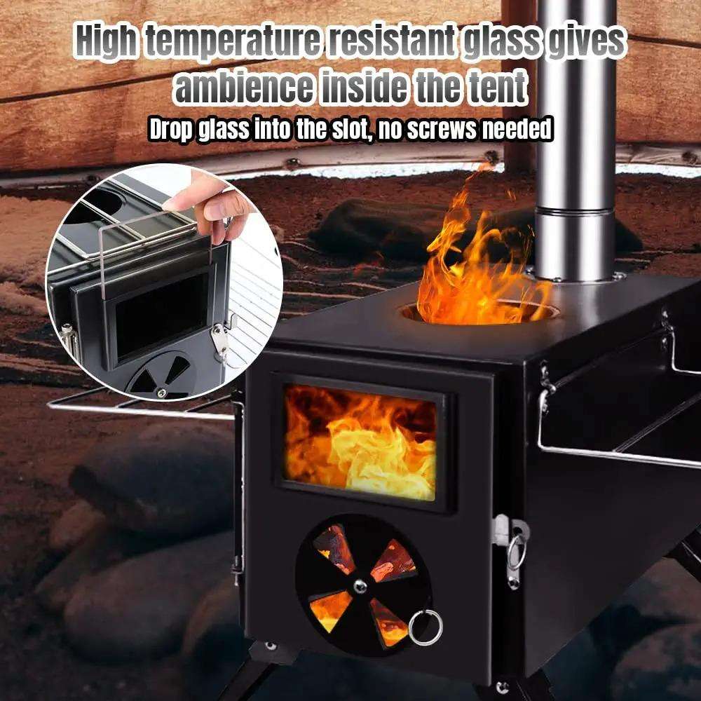 Palitos de aço inoxidável ao a - Outdoor Camping Wood Burning Stove avaliação e preço