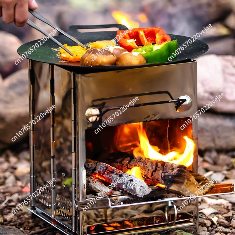 Fogões a lenha de design moder - Outdoor Camping Wood Burning Stove avaliação e preço