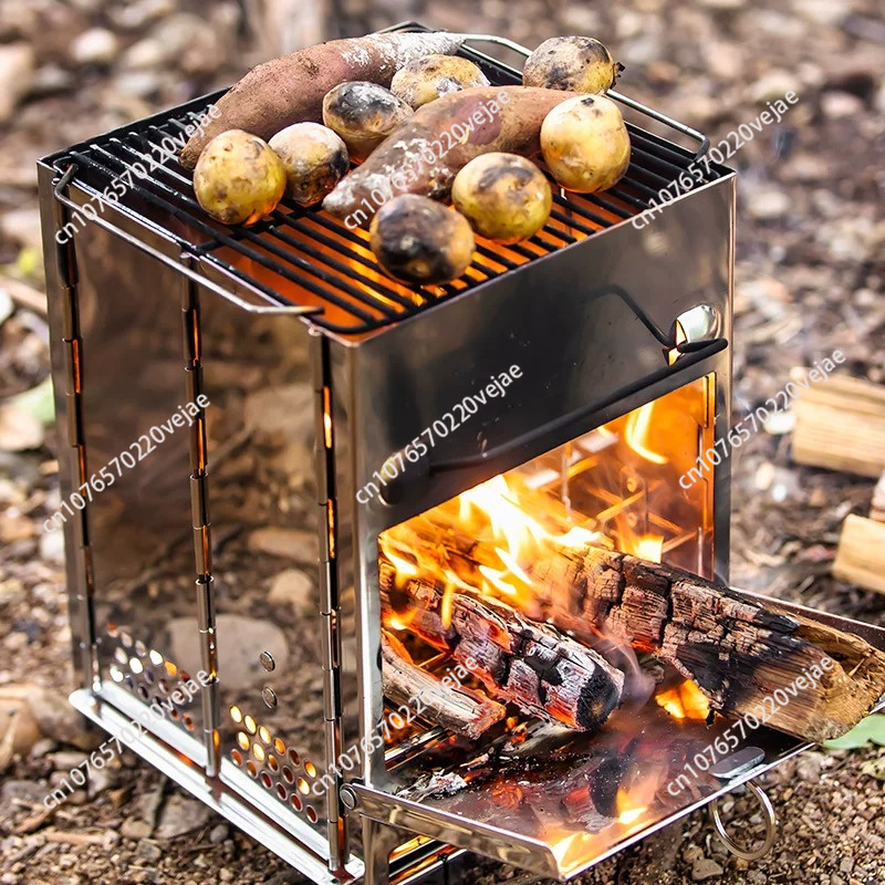 Fogões a lenha de design moder - Outdoor Camping Wood Burning Stove avaliação e preço