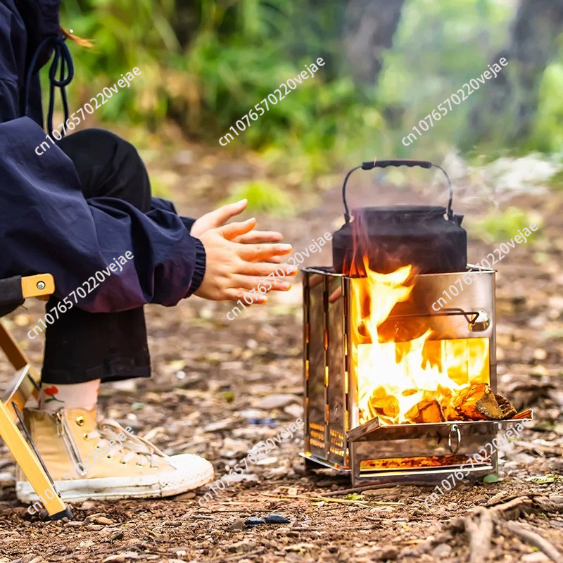 Fogões a lenha de design moder - Outdoor Camping Wood Burning Stove avaliação e preço