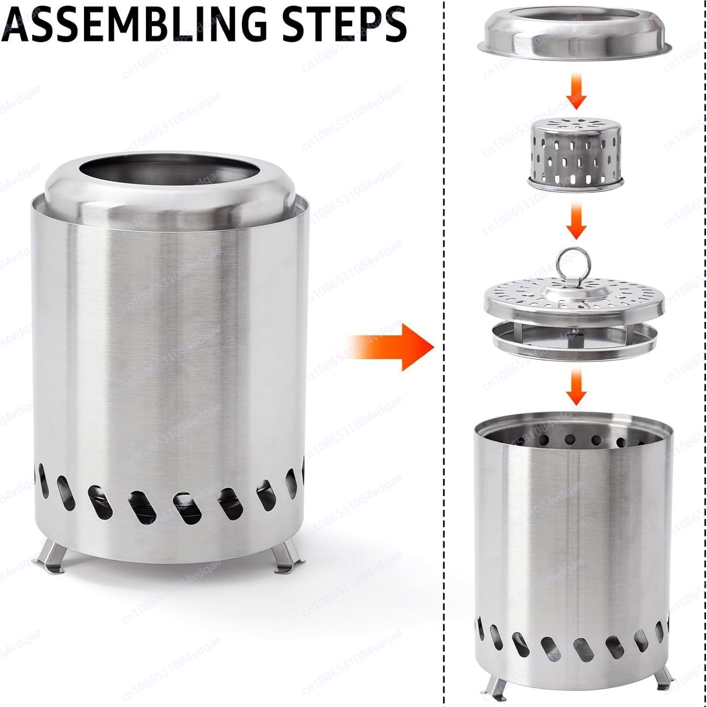 Fogão a lenha de aço inoxidáve - Outdoor Camping Wood Burning Stove avaliação e preço