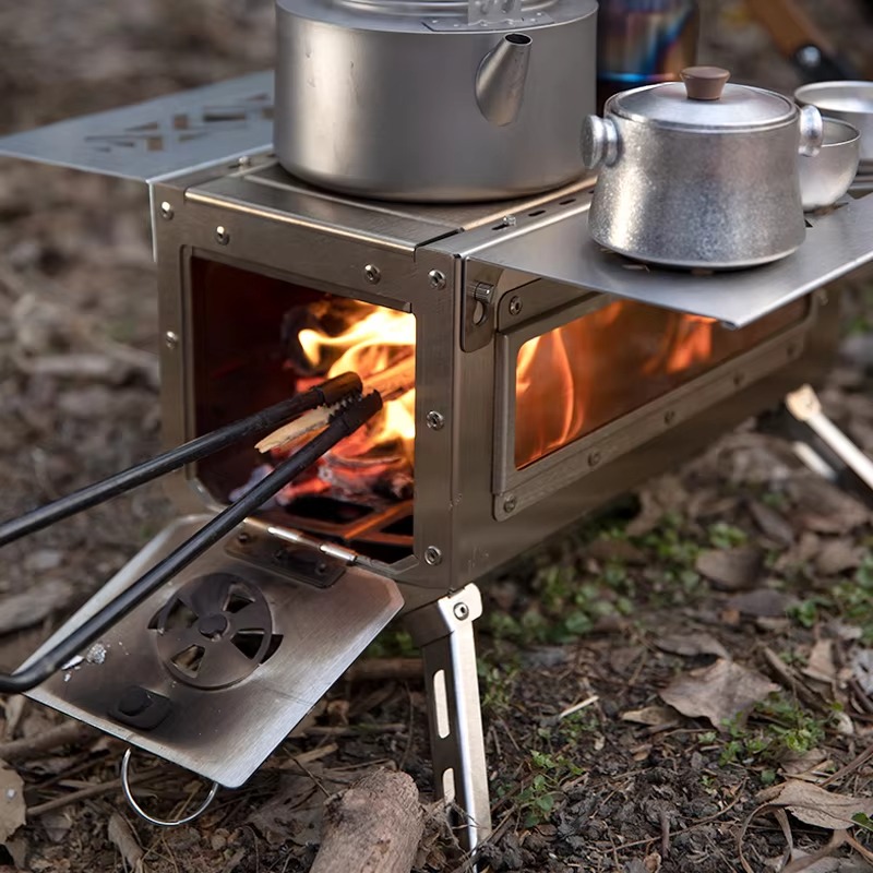 Fogão a Lenha Portátil para Ac - Outdoor Camping Wood Burning Stove avaliação e preço