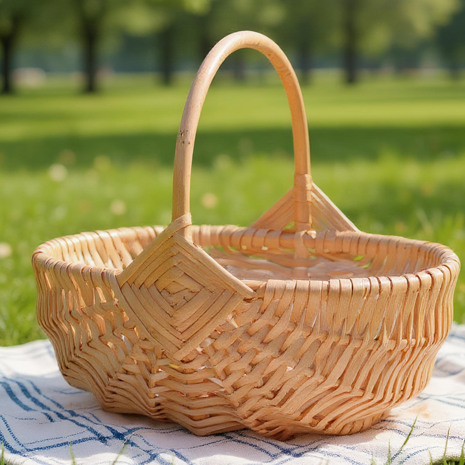 Cesta de piquenique de vime te - Outdoor Camping Activities avaliação e preço