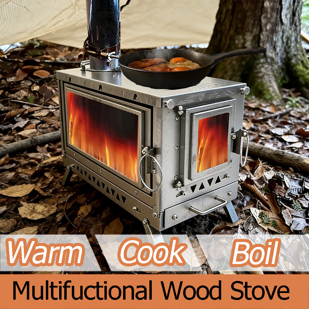 Fogão de Barraca de Titânio DA - Outdoor Camping Wood Burning Stove avaliação e preço