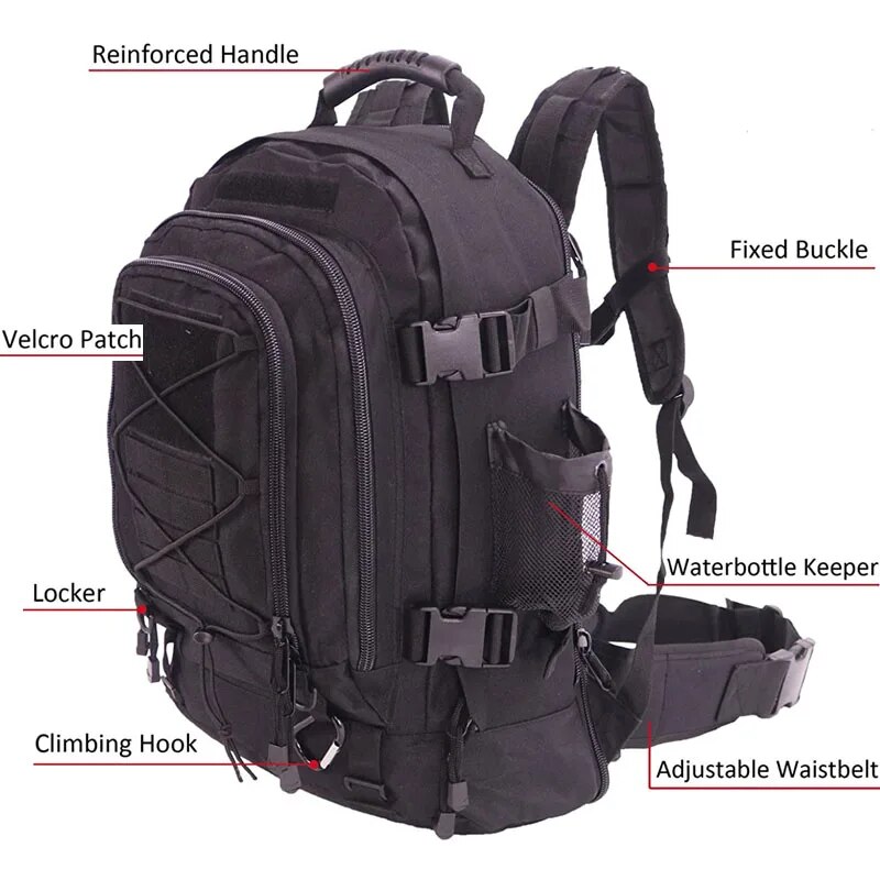 Mochila militar de 65L para ho - Lightweight Backpack 65L avaliação e preço