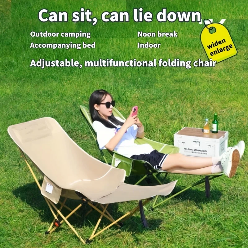 Cadeira dobrável portátil ajus - Outdoor Camping Recliner Chairs avaliação e preço