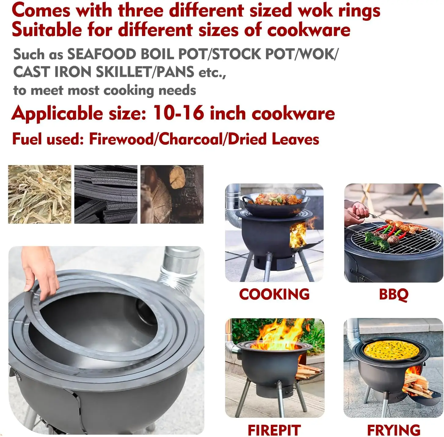 Fogão a Lenha Multifuncional c - Outdoor Camping Wood Burning Stove avaliação e preço