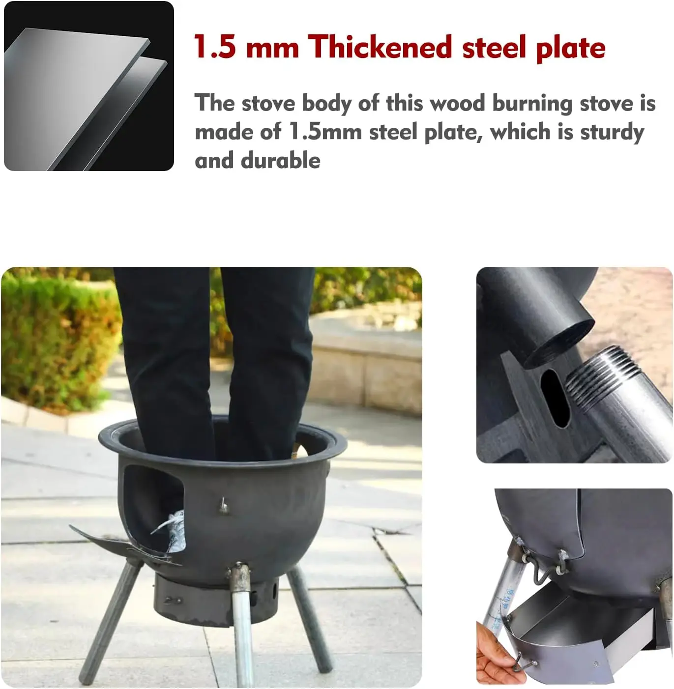 Fogão a Lenha Multifuncional c - Outdoor Camping Wood Burning Stove avaliação e preço