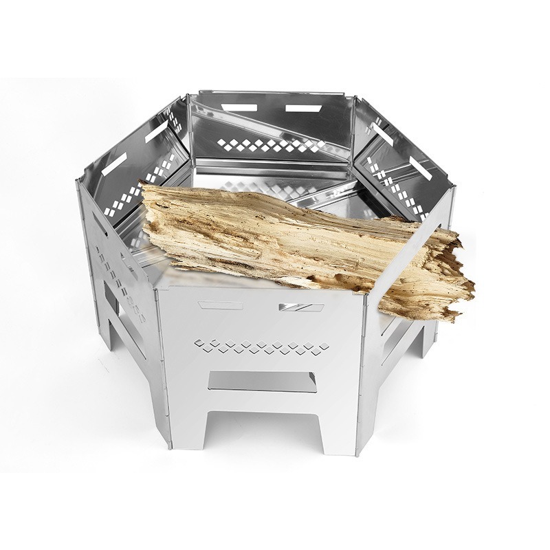 Fogão a Lenha Poligonal Dobráv - Outdoor Camping Fire Pit avaliação e preço