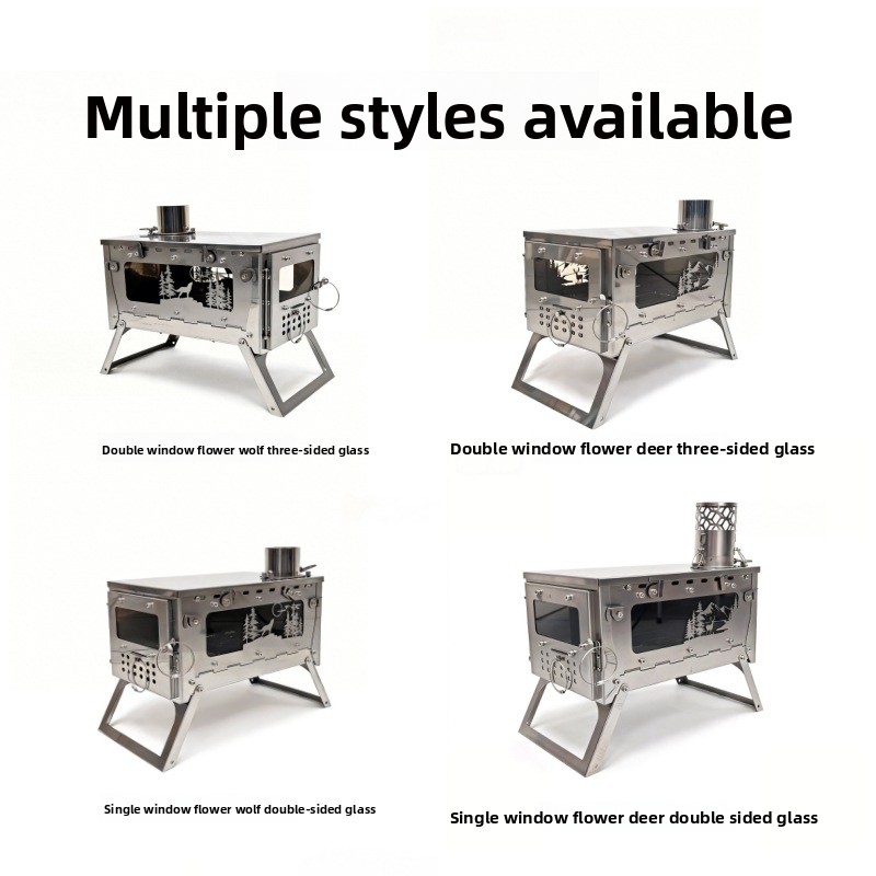 Fogão a Lenha Portátil Dobráve - Outdoor Camping Wood Burning Stove avaliação e preço