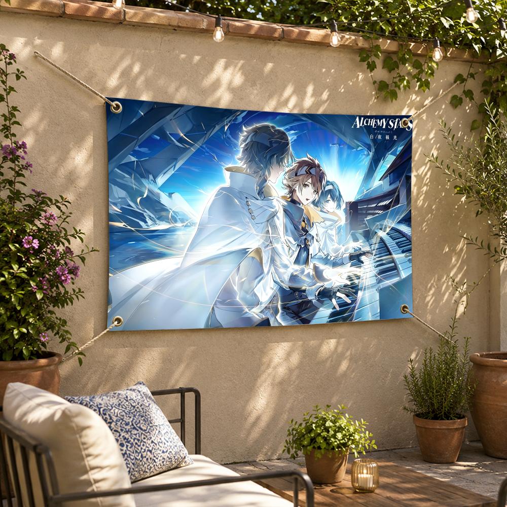 Bandeira decorativa com tema d - Outdoor Camping Rpg avaliação e preço