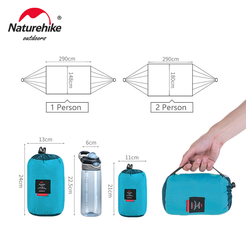 Naturehike balanço rede 1 2 pe - Camping Hammock avaliação e preço