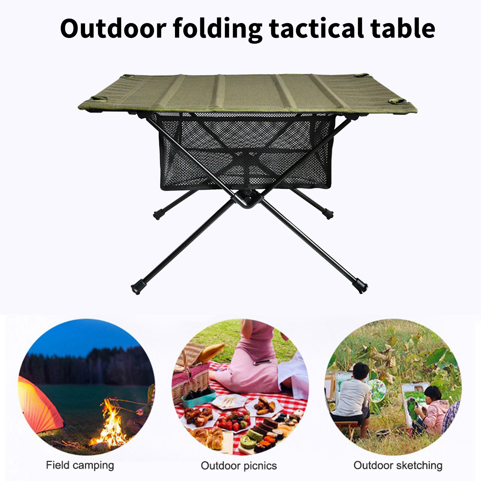 Rede de armazenamento de mesa  - Outdoor Camping Folding Storage Box avaliação e preço