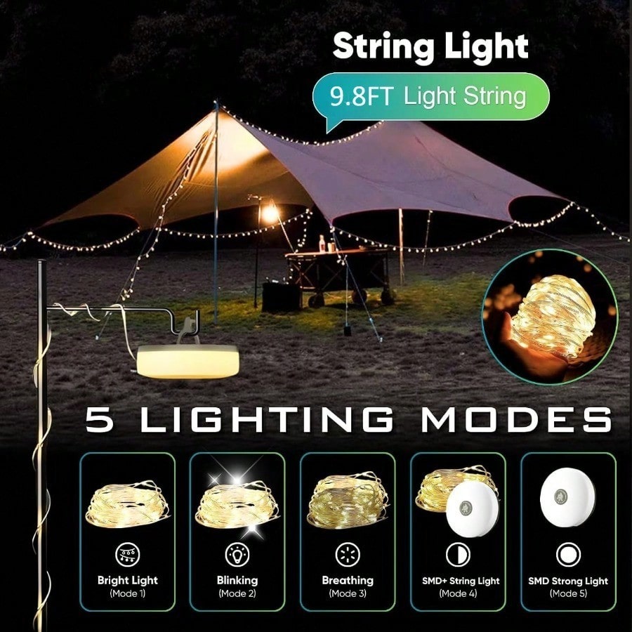Luzes decorativas retráteis de - Camping Hammock avaliação e preço