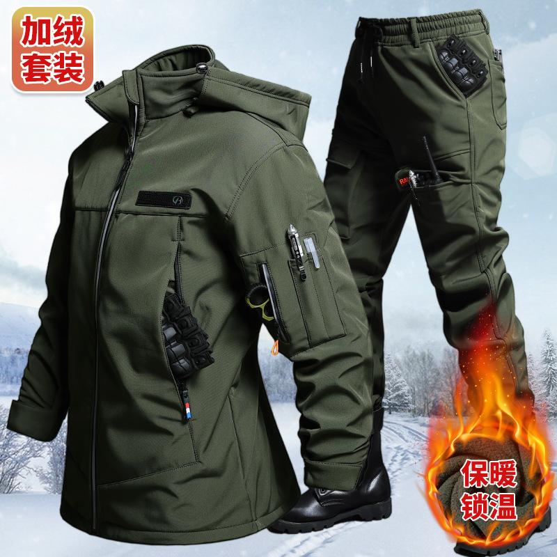 Outono e inverno veludo imperm - Camping Outdoor Clothing avaliação e preço