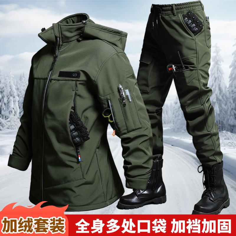 Outono e inverno veludo imperm - Camping Outdoor Clothing avaliação e preço