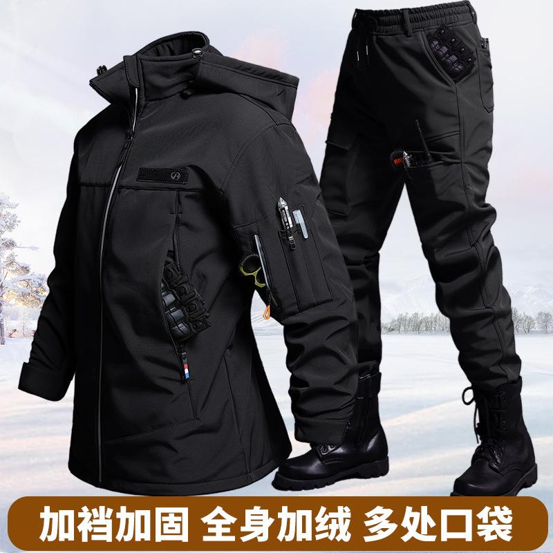 Outono e inverno veludo imperm - Camping Outdoor Clothing avaliação e preço