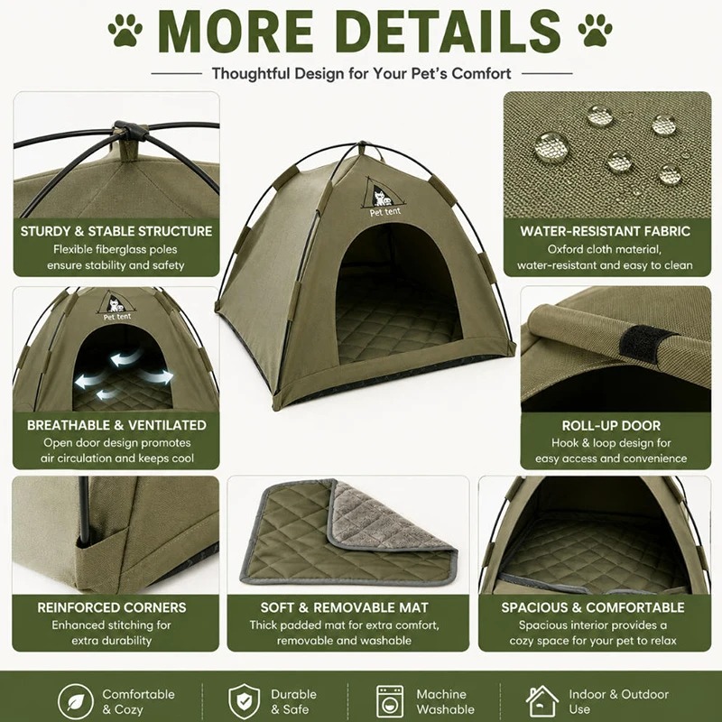 Casa Dobrável para Gatos, Tend - Outdoor Camping Dog Fence avaliação e preço
